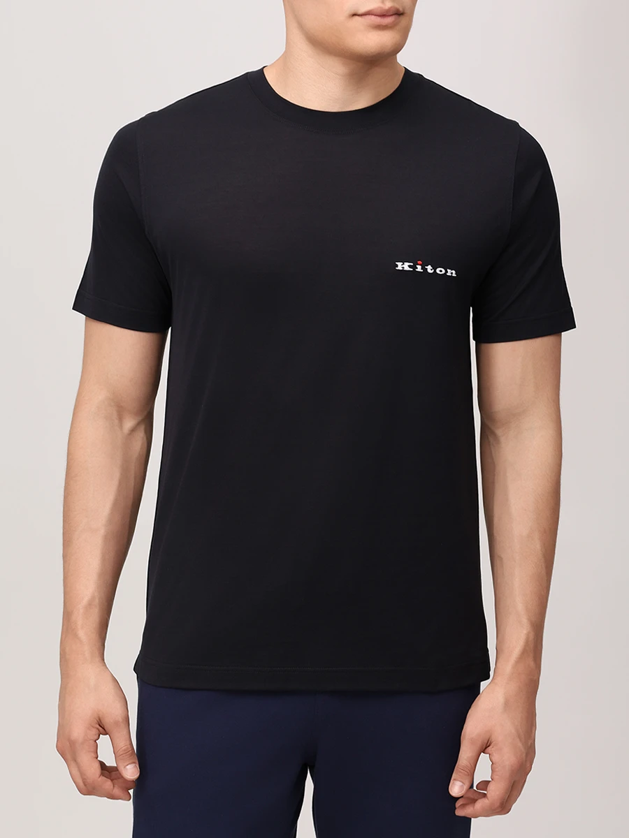 Футболка хлопковая KITON UMK0717K5000 Черный  Фото 4