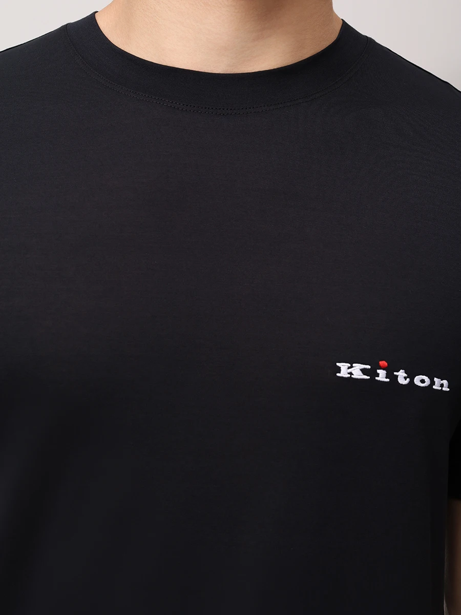 Футболка хлопковая KITON UMK0717K5000 Черный  Фото 5