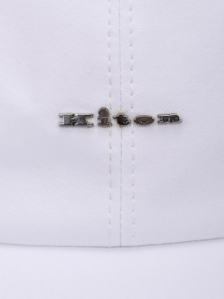 Бейсболка хлопковая KITON UCAPP78K0745F01005 Белый  Фото 3