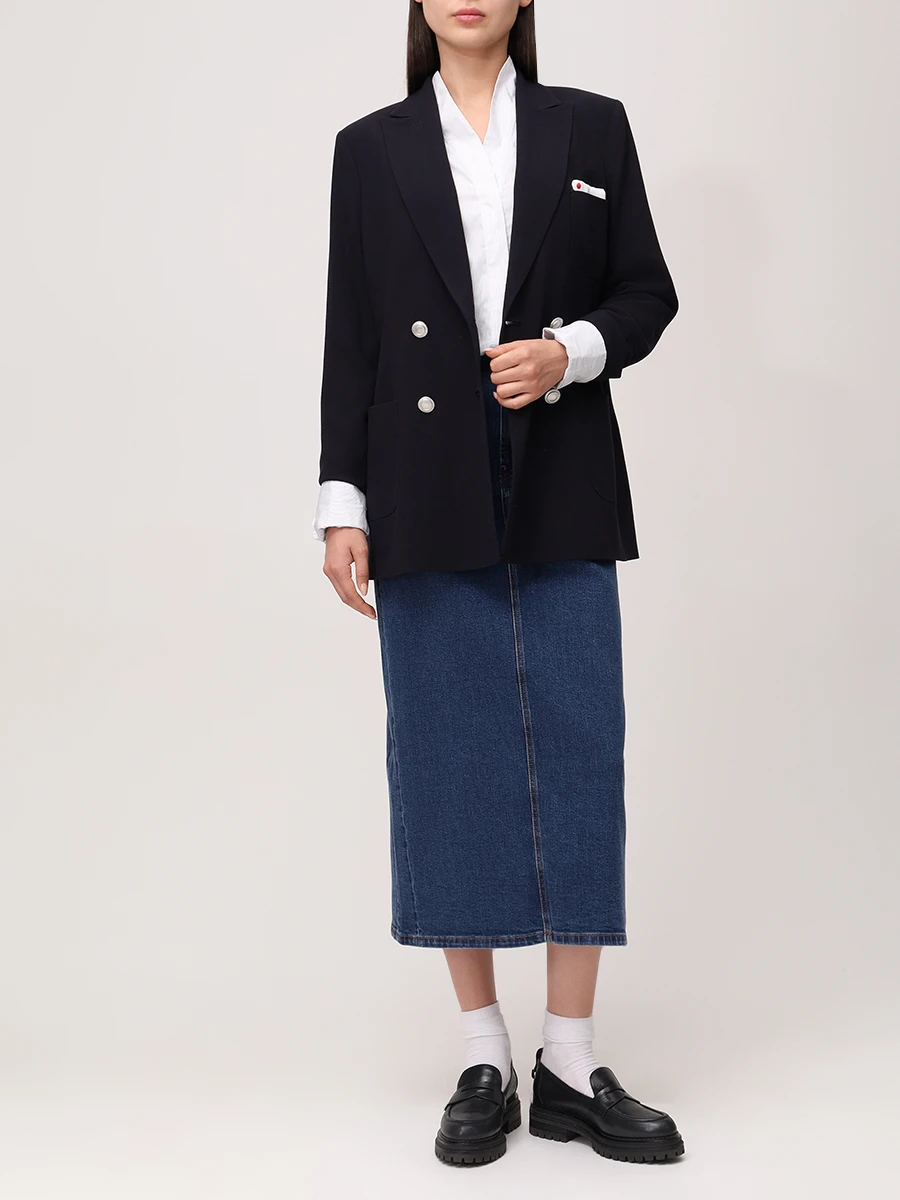 Юбка джинсовая KITON DJ59201K0930F02002 Синий  Фото 2