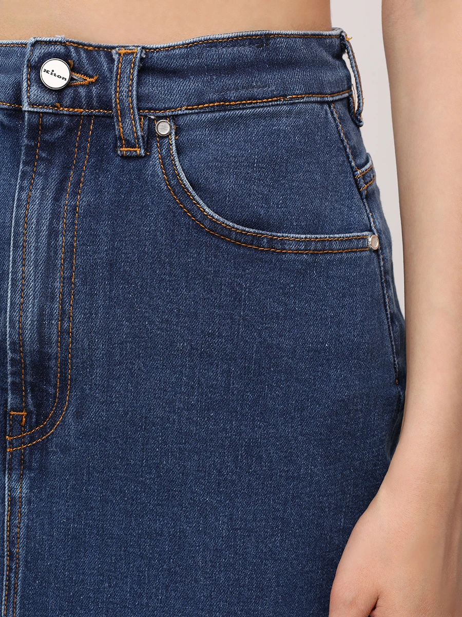 Юбка джинсовая KITON DJ59201K0930F02002 Синий  Фото 5