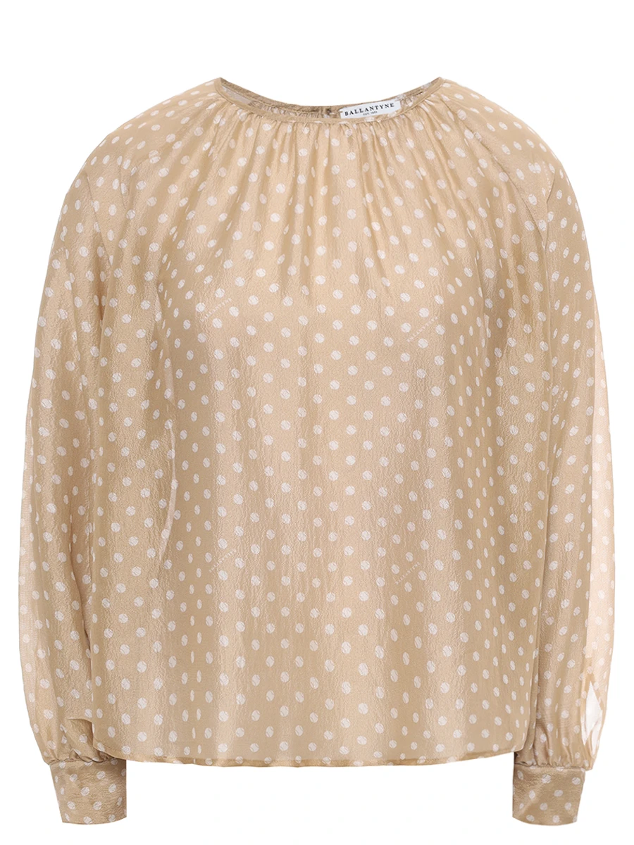 

Блуза шелковая, Бежевый, BLH166 SSI84 - 74003