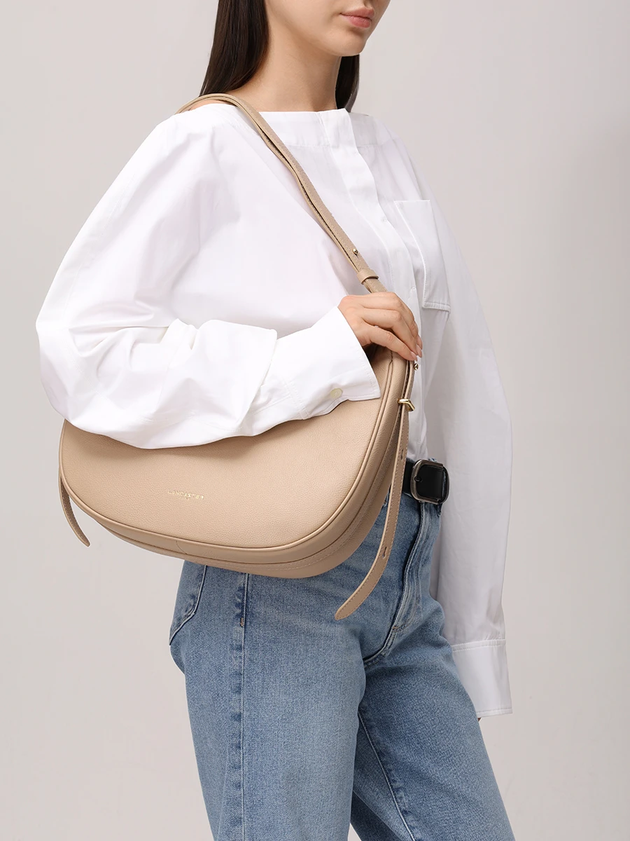 Сумка кожаная Milano Aria LANCASTER 480-072-BEIGEFONCE Бежевый  Фото 2