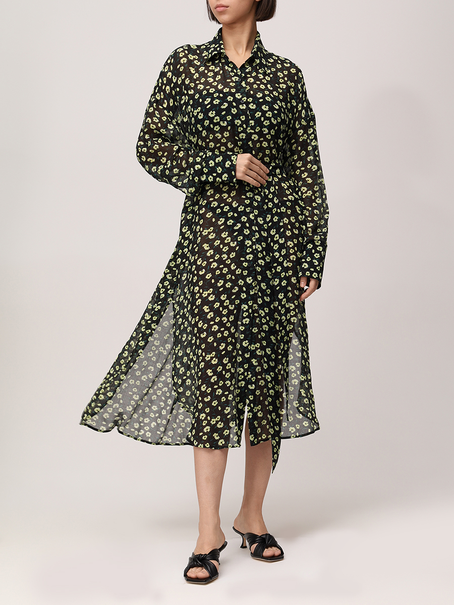 

Туника из вискозы и шелка, Черный, FV48VF