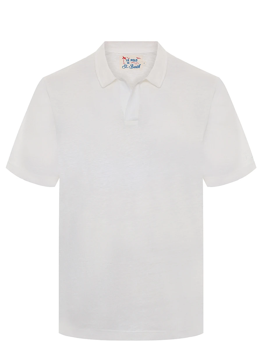 Поло льняное MC2 SAINT BARTH FRASER - 01N WHITE Белый 