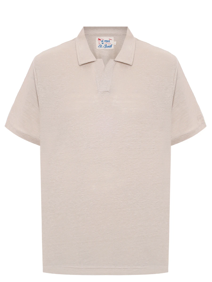 Поло льняное MC2 SAINT BARTH FRASER - 10H GRAIN Бежевый 