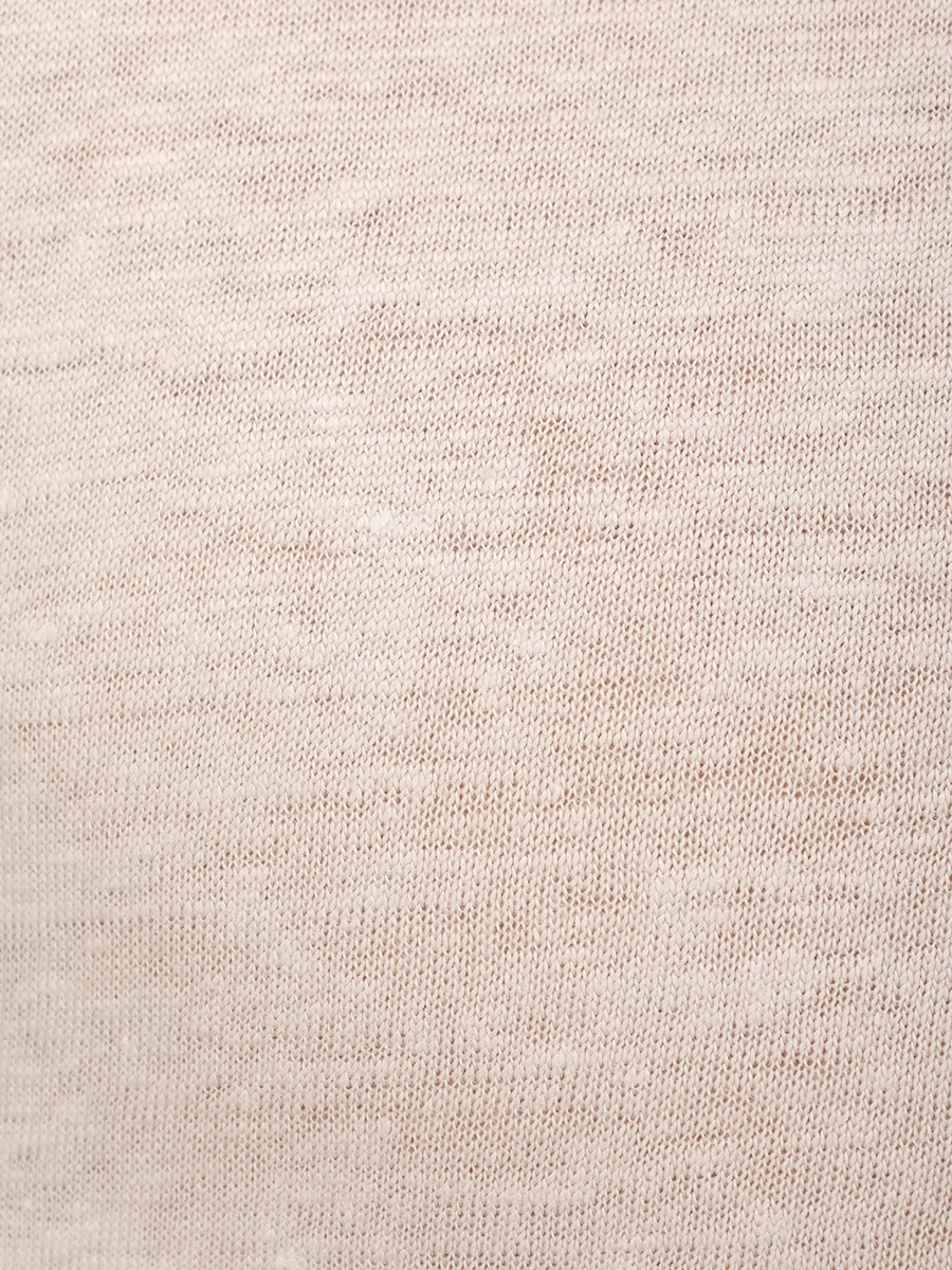 Поло льняное MC2 SAINT BARTH FRASER - 10H GRAIN Бежевый  Фото 6