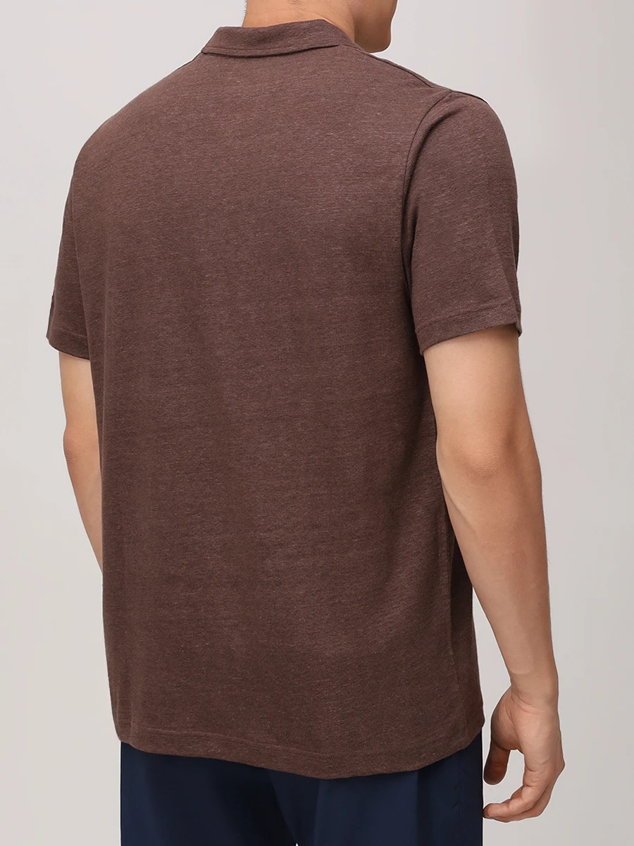 

Поло льняное, Коричневый, FRASER - 18 BROWN