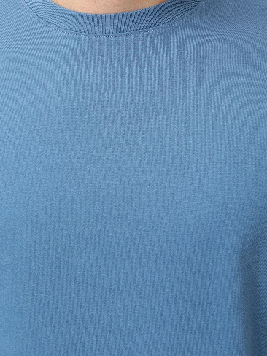 Футболка хлопковая MC2 SAINT BARTH DOVER L - SB 33 EMB Голубой  Фото 5