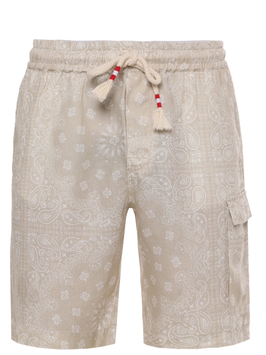 Шорты льняные MC2 SAINT BARTH MARSEILLE - BANDANNA ROUND 11 Принт 