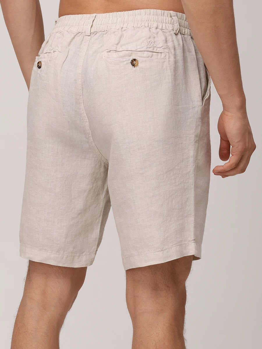 Шорты льняные MC2 SAINT BARTH ISCHIA - 10H GRAIN Бежевый  Фото 3
