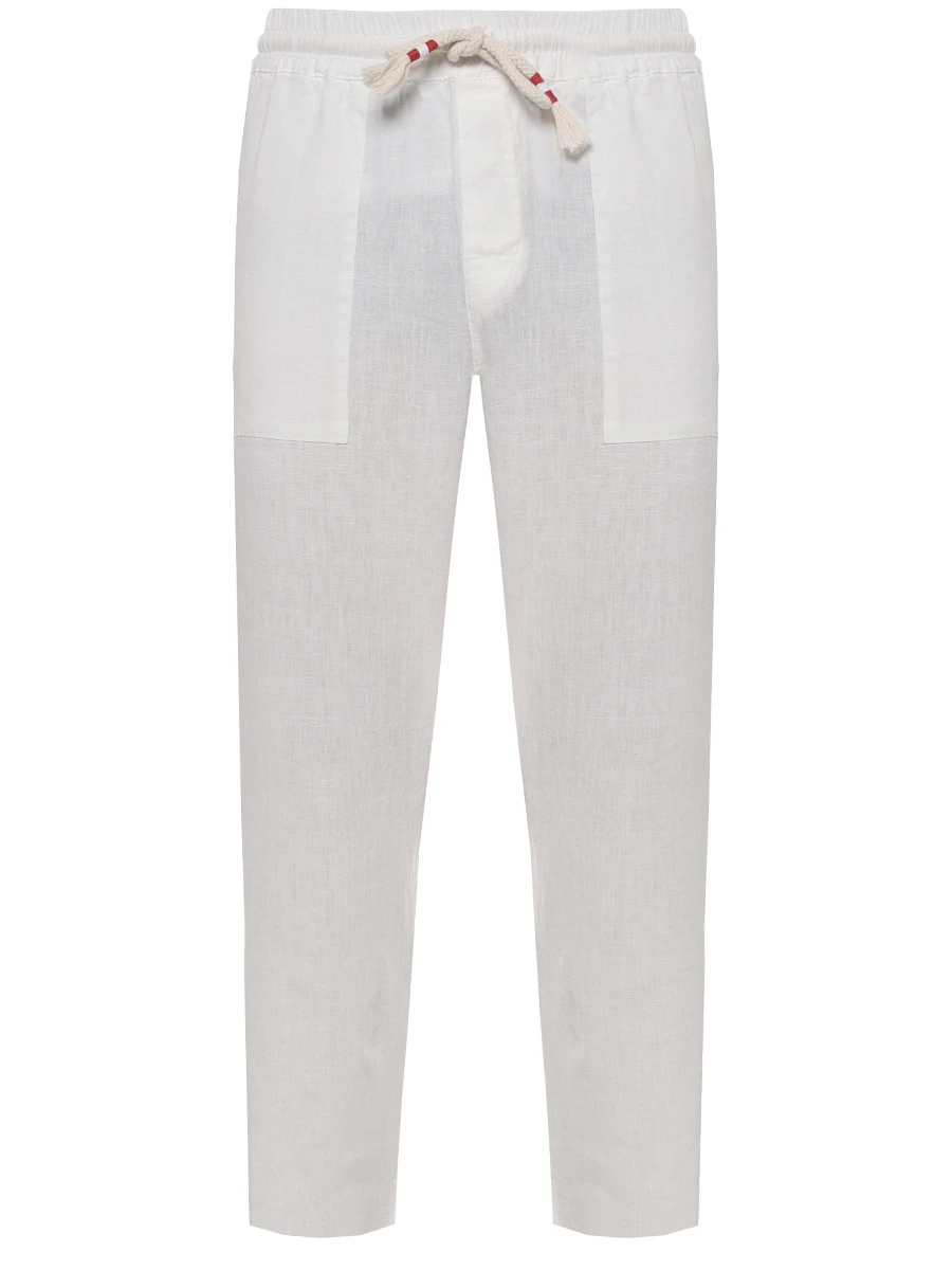 Брюки льняные MC2 SAINT BARTH CALAIS - LINEN 01 WHITE Белый 