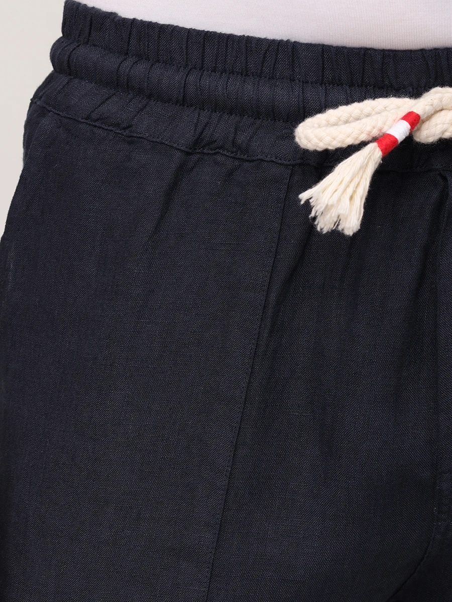 Брюки льняные MC2 SAINT BARTH CALAIS - LINEN 61H BLUE NAVY Синий  Фото 5