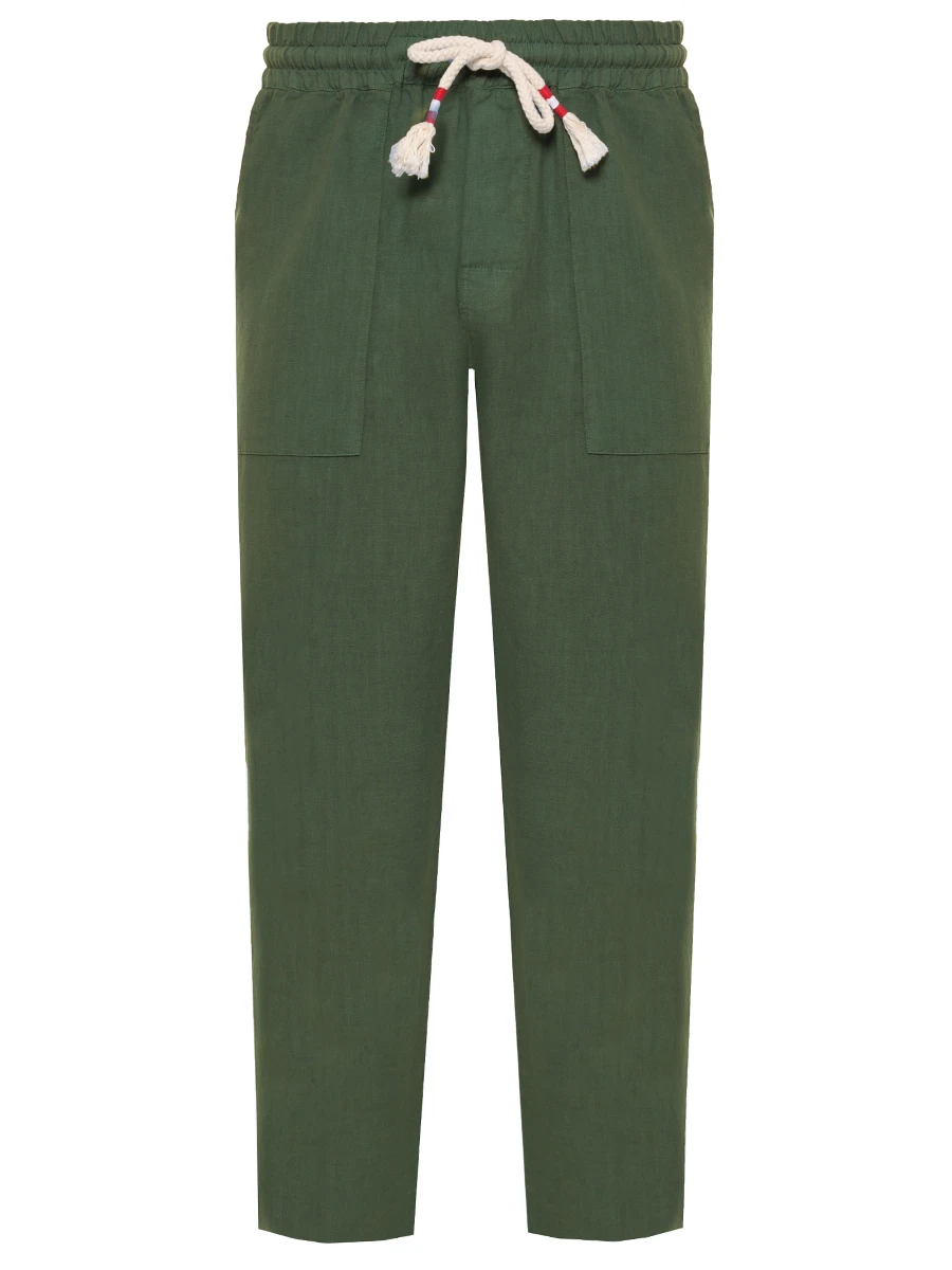 Брюки льняные MC2 SAINT BARTH CALAIS - LINEN 52 MILITARY Зеленый 
