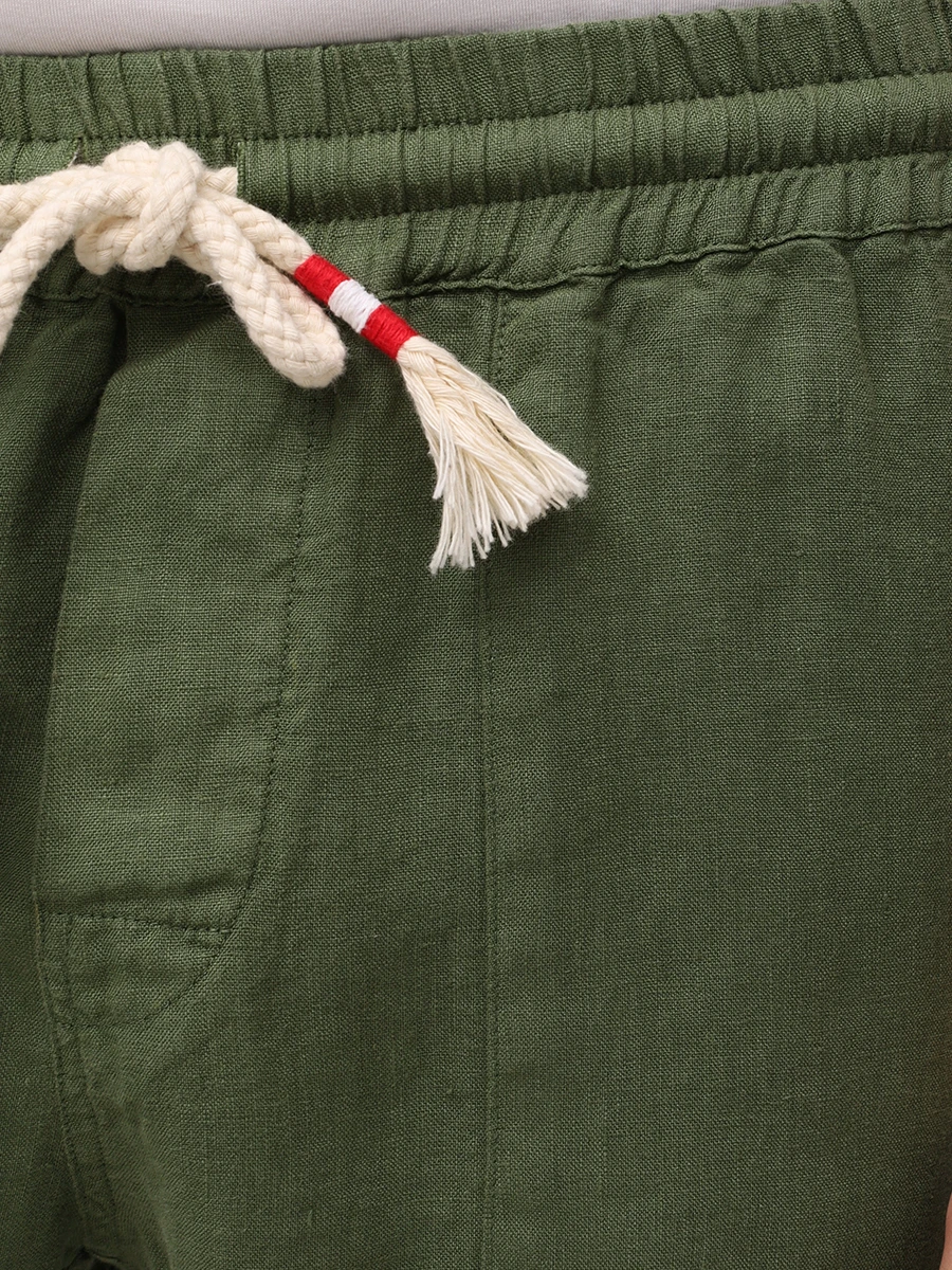 Брюки льняные MC2 SAINT BARTH CALAIS - LINEN 52 MILITARY Зеленый  Фото 5