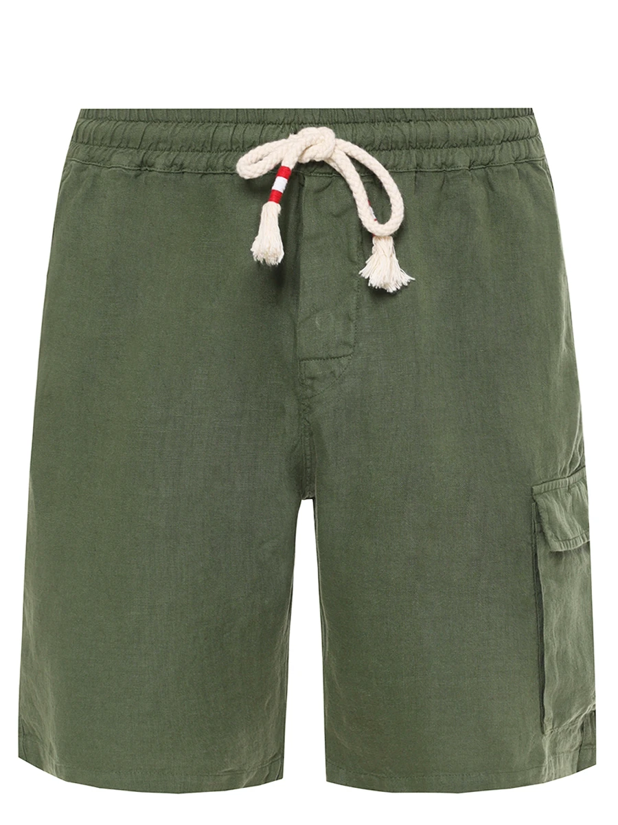 Шорты льняные MC2 SAINT BARTH MARSEILLE - 52 MILITARY Зеленый 
