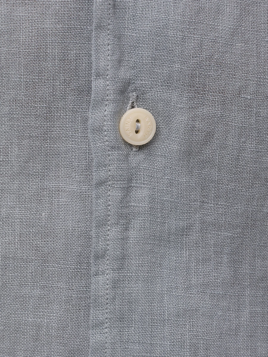 Рубашка Slim Fit льняная MC2 SAINT BARTH PAMPLONA - 15 GREY Серый  Фото 6