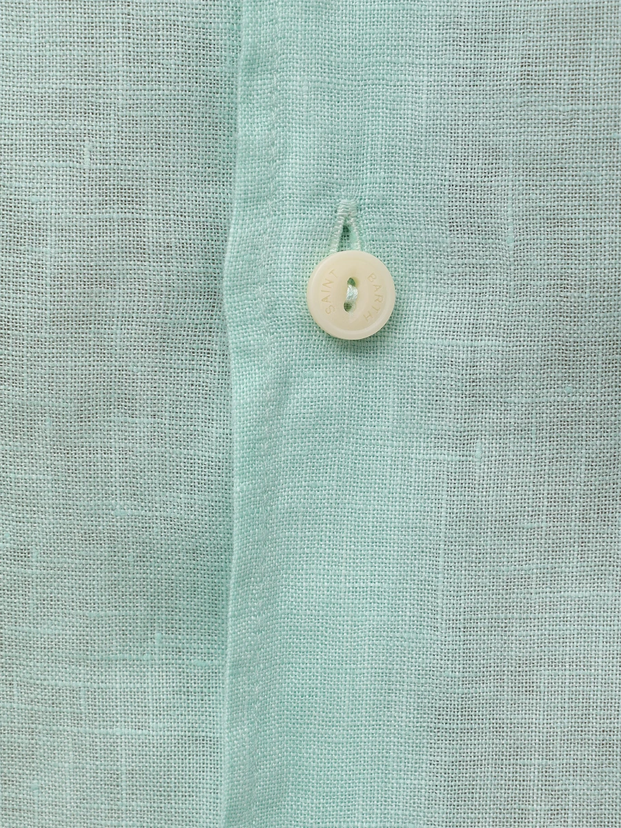 Рубашка Slim Fit льняная MC2 SAINT BARTH PAMPLONA - 53 SAGE Зеленый  Фото 6