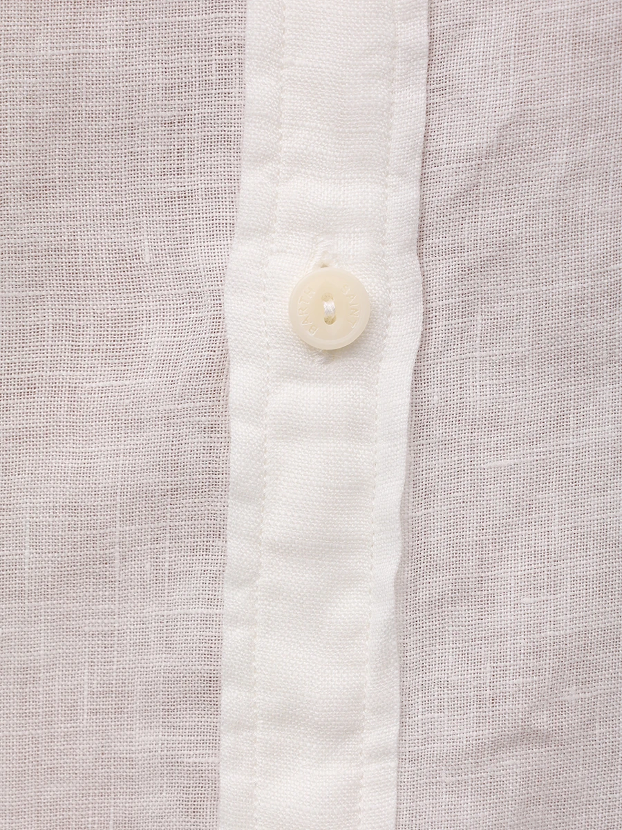 Рубашка Regular Fit льняная MC2 SAINT BARTH NAXOS - 01 WHITE Белый  Фото 6