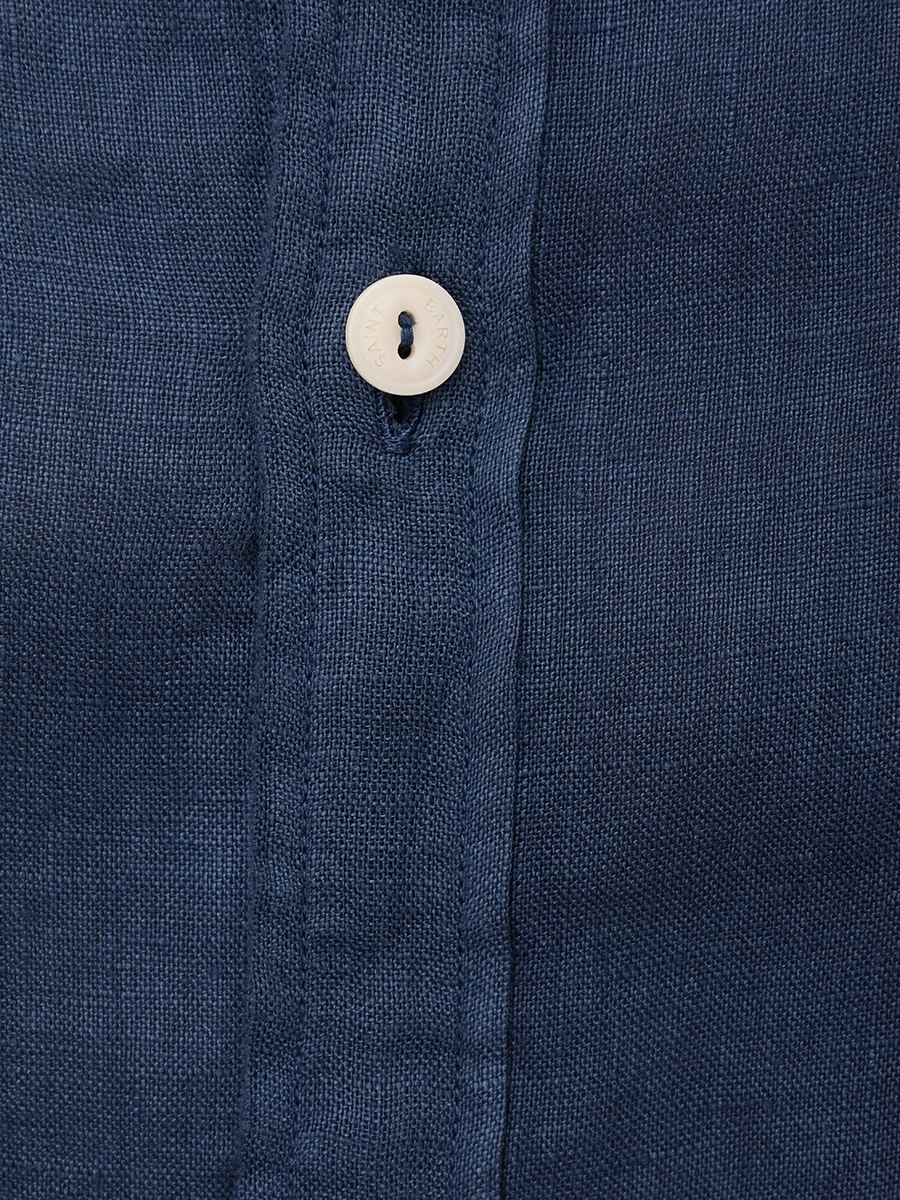 Рубашка Regular Fit льняная MC2 SAINT BARTH NAXOS - 60 MARINE BLUE Синий  Фото 6