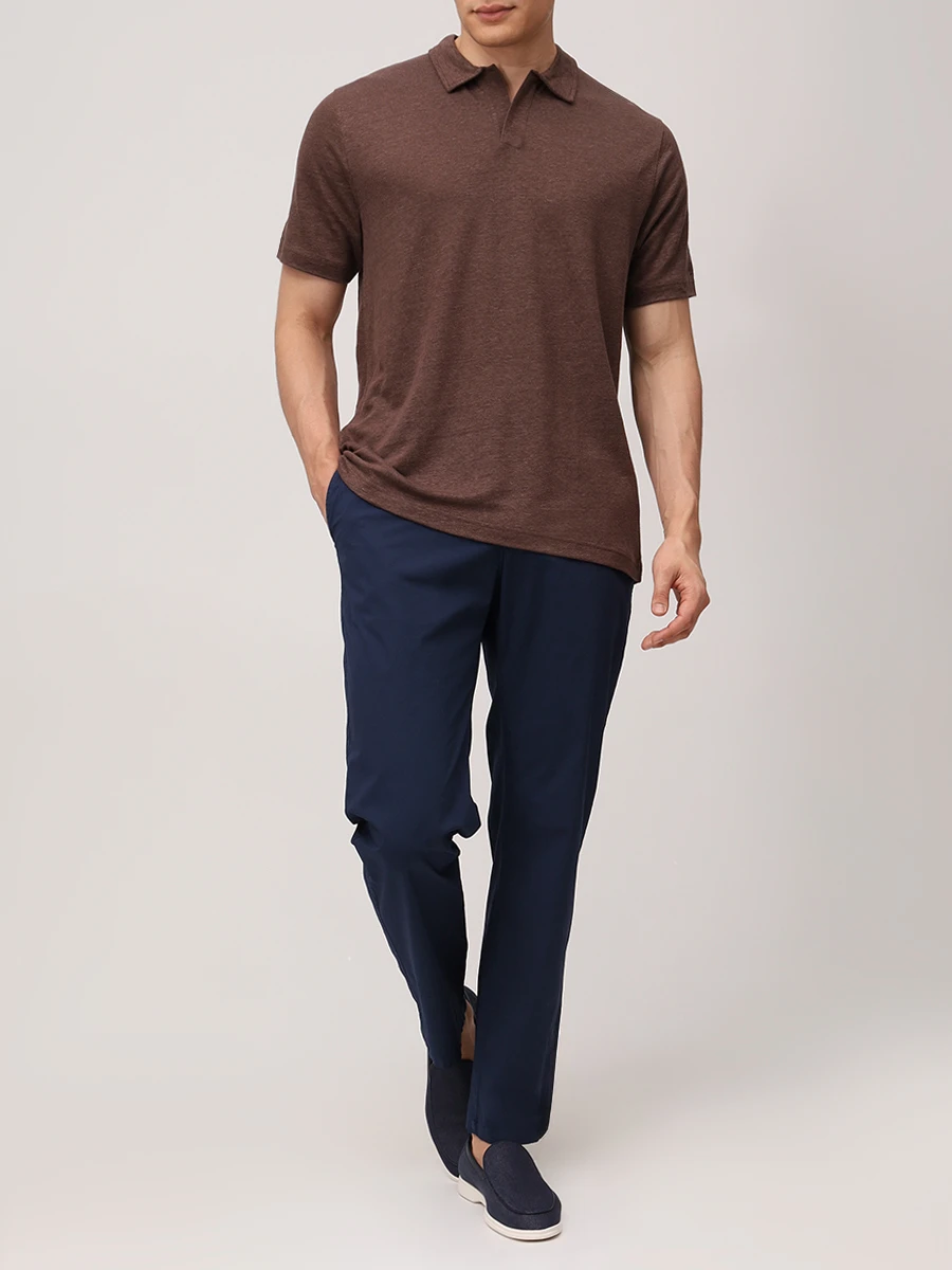 Брюки хлопковые MC2 SAINT BARTH CALAIS - COTTON 60 MARINE BLUE Синий  Фото 2