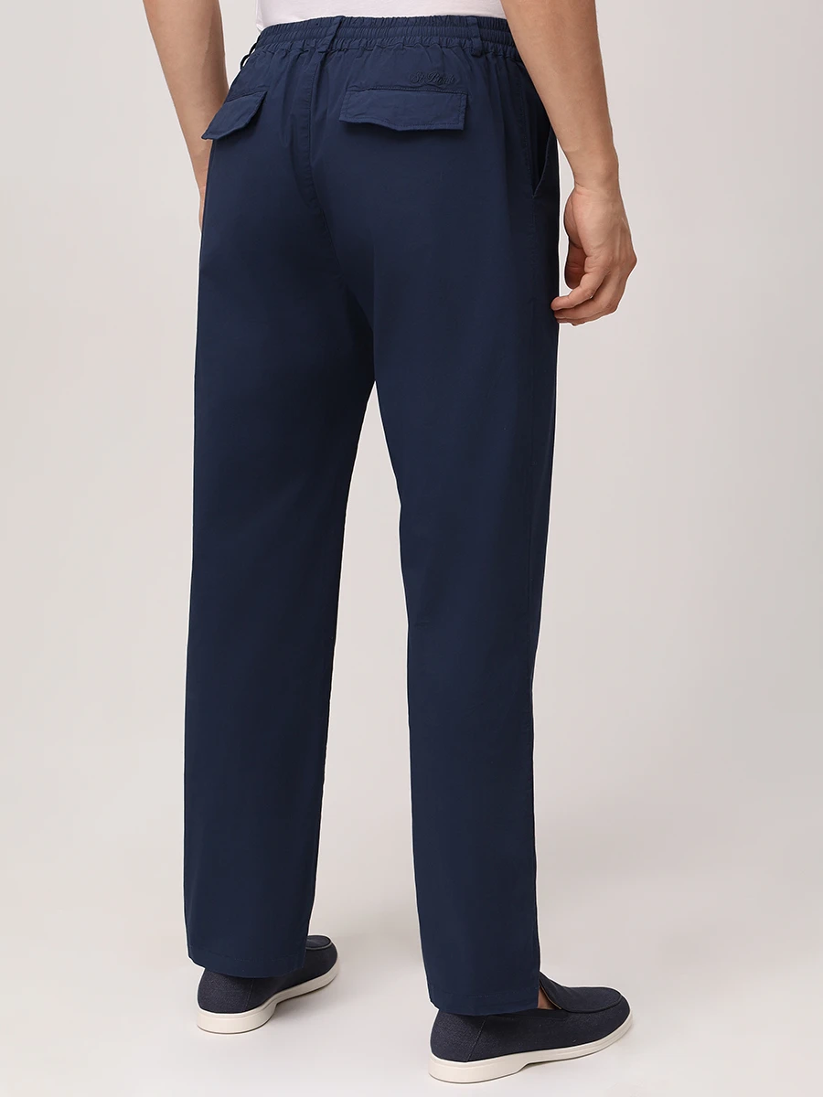 Брюки хлопковые MC2 SAINT BARTH CALAIS - COTTON 60 MARINE BLUE Синий  Фото 3