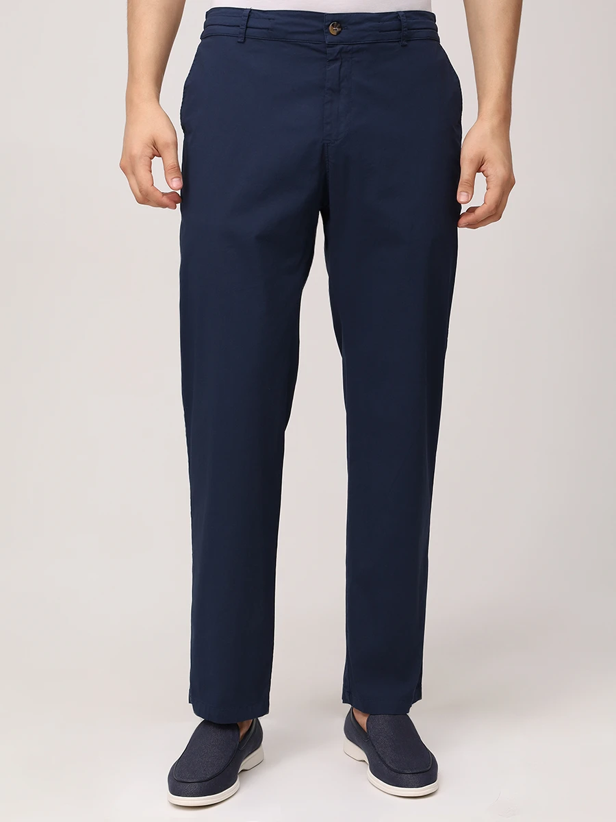 Брюки хлопковые MC2 SAINT BARTH CALAIS - COTTON 60 MARINE BLUE Синий  Фото 4