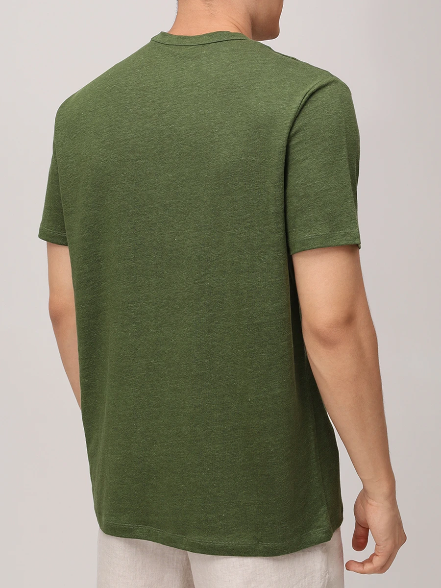 Футболка льняная MC2 SAINT BARTH ECSTASEA N - 52 MILITARY Зеленый  Фото 3