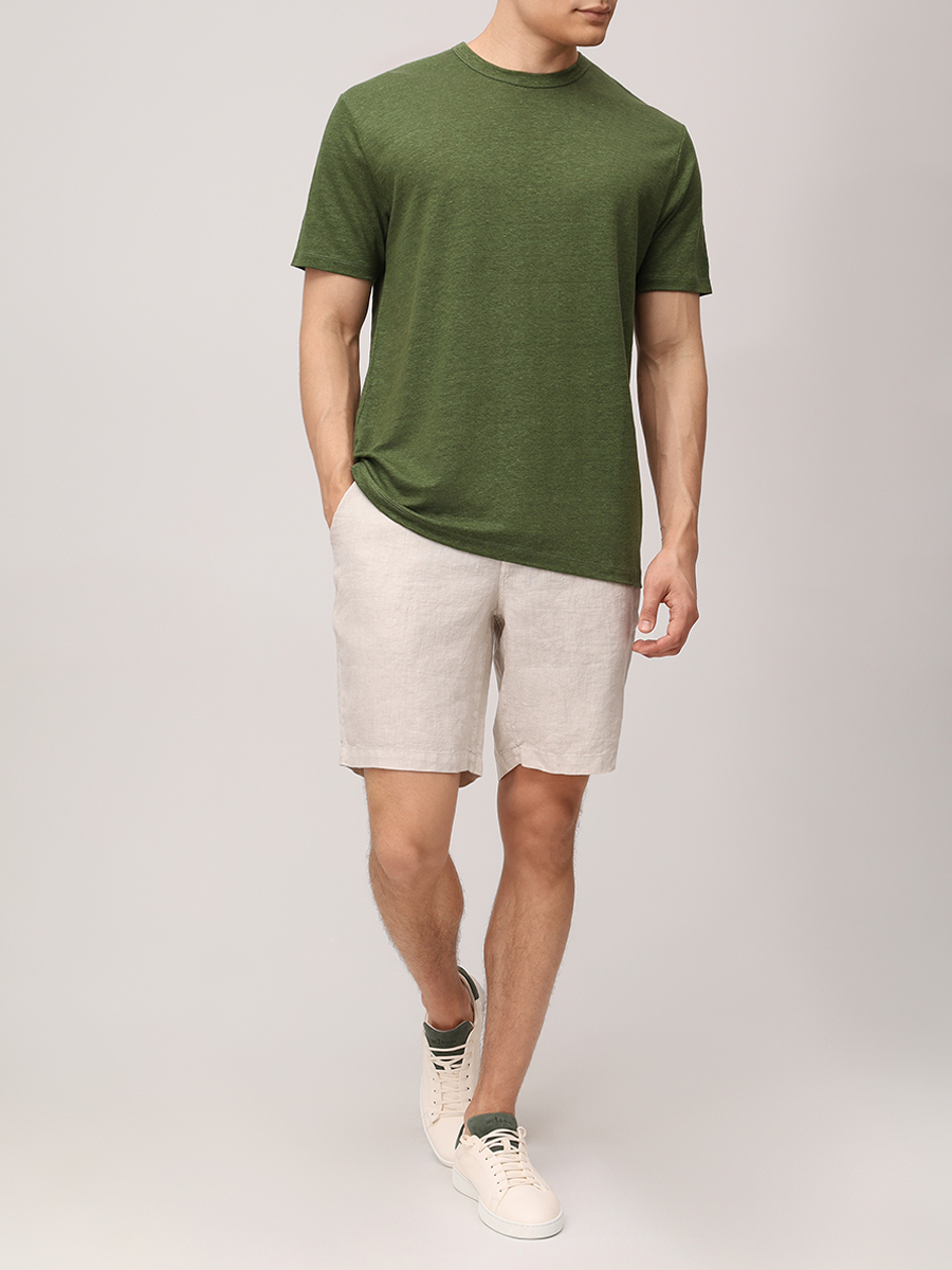 Футболка льняная MC2 SAINT BARTH ECSTASEA N - 52 MILITARY Зеленый  Фото 2