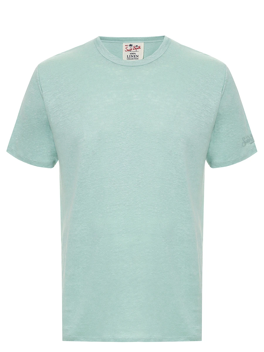 Футболка льняная MC2 SAINT BARTH ECSTASEA N - 53 SAGE Зеленый 