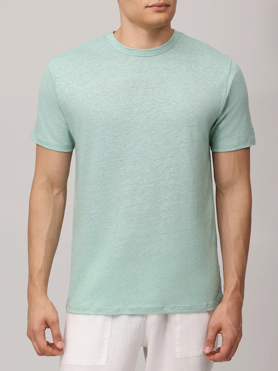 Футболка льняная MC2 SAINT BARTH ECSTASEA N - 53 SAGE Зеленый  Фото 4