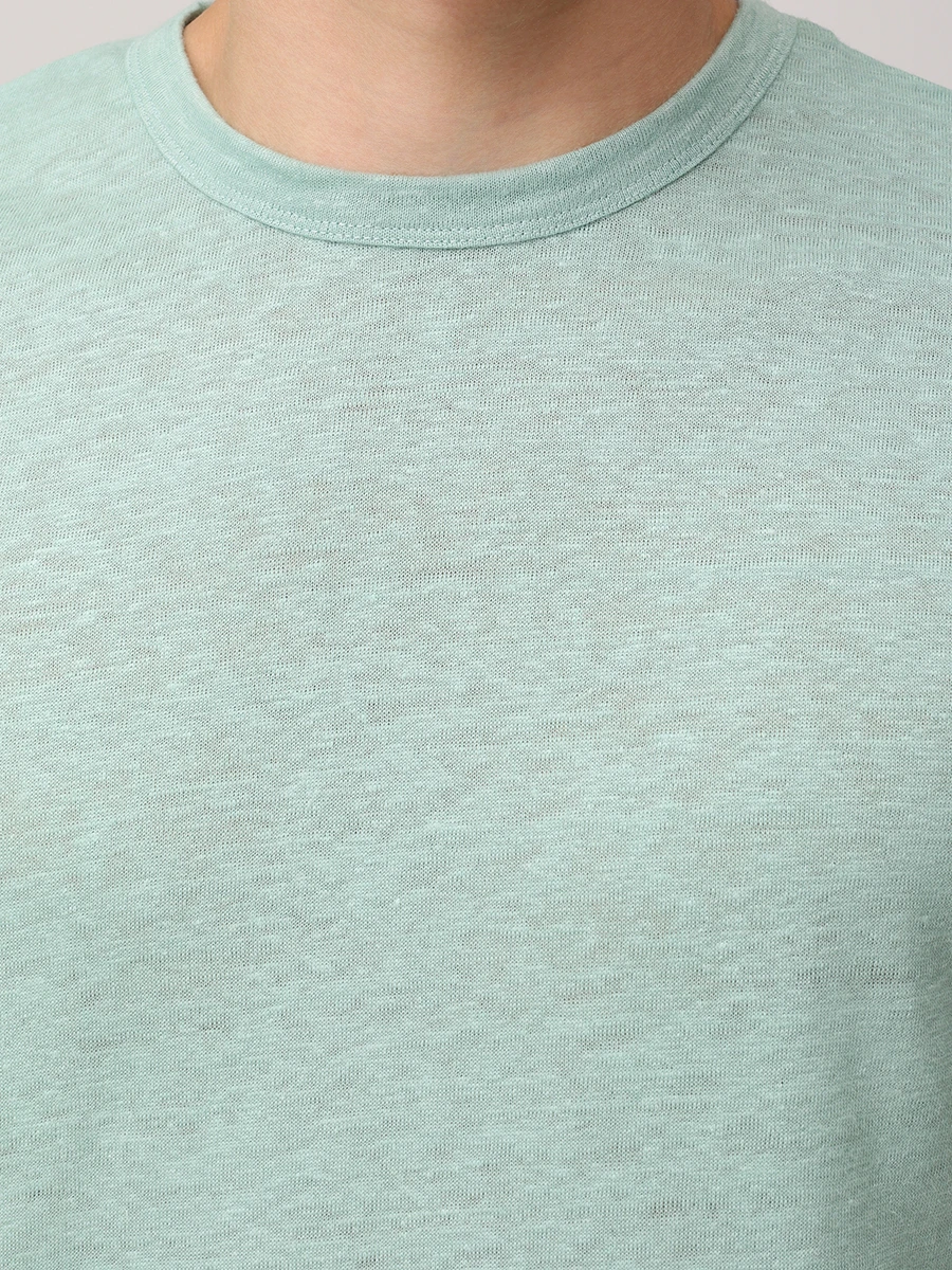 Футболка льняная MC2 SAINT BARTH ECSTASEA N - 53 SAGE Зеленый  Фото 5