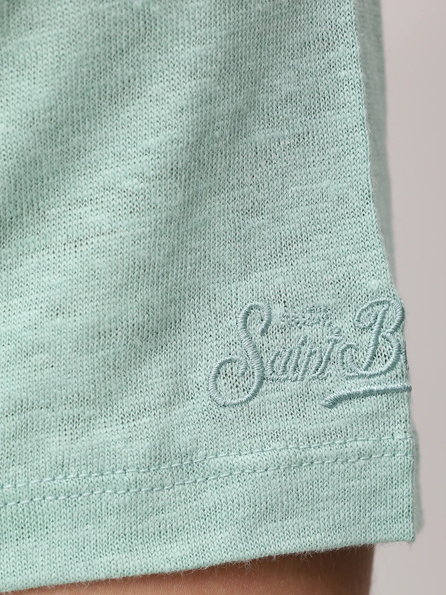 Футболка льняная MC2 SAINT BARTH ECSTASEA N - 53 SAGE Зеленый  Фото 6