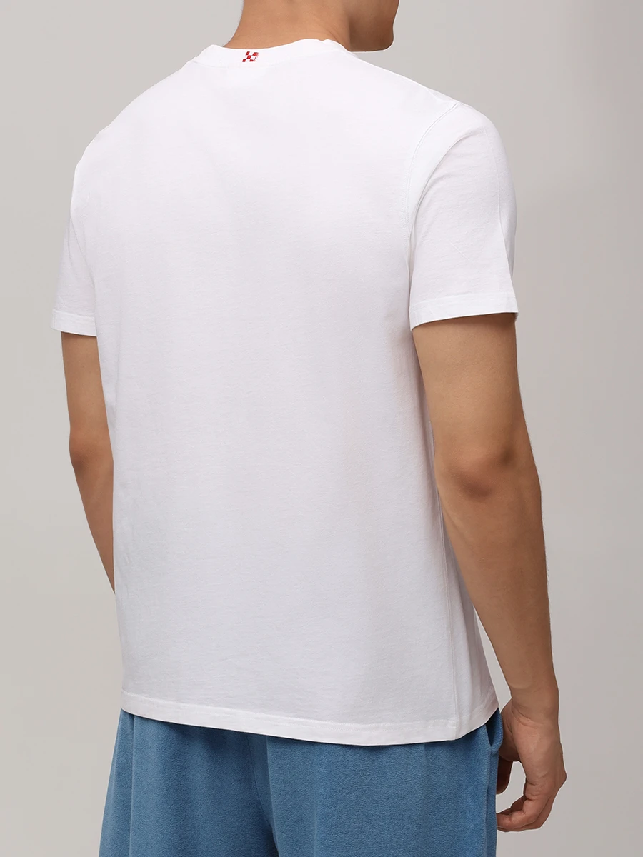 Футболка хлопковая MC2 SAINT BARTH AUSTIN - SAINT BARTH MAN 01N EMB Белый  Фото 3