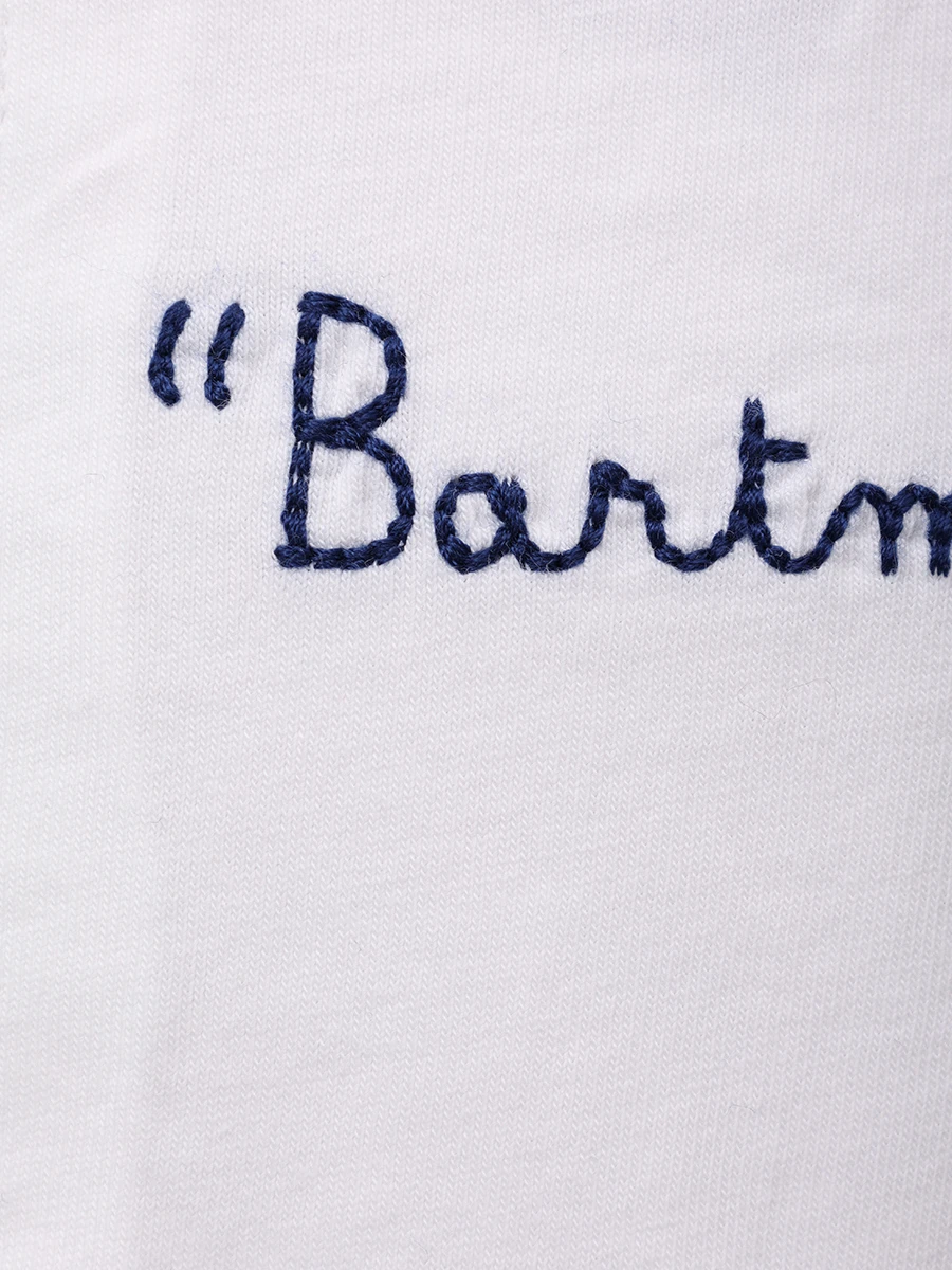 Футболка хлопковая MC2 SAINT BARTH AUSTIN - SAINT BARTH MAN 01N EMB Белый  Фото 6