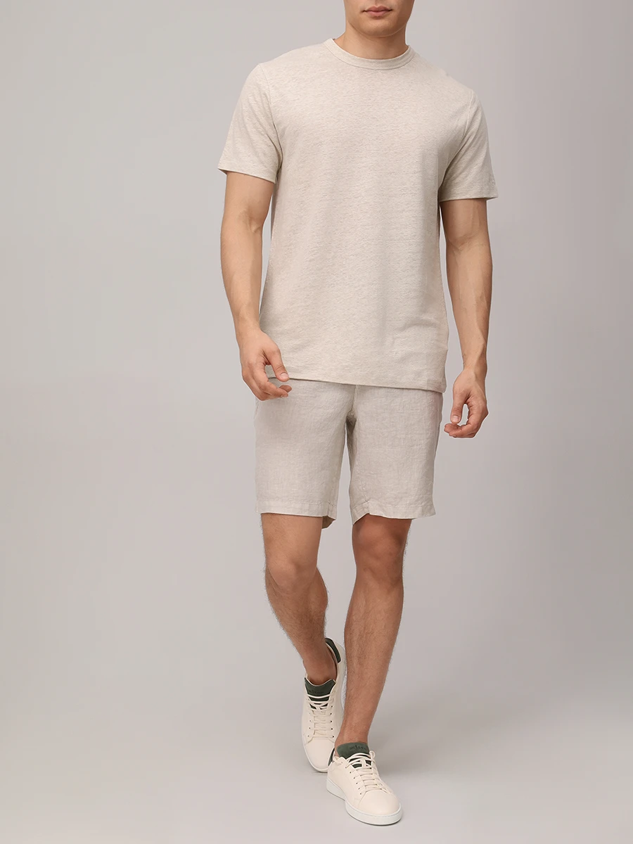 Футболка льняная MC2 SAINT BARTH ECSTASEA N - 10H GRAIN Бежевый  Фото 2