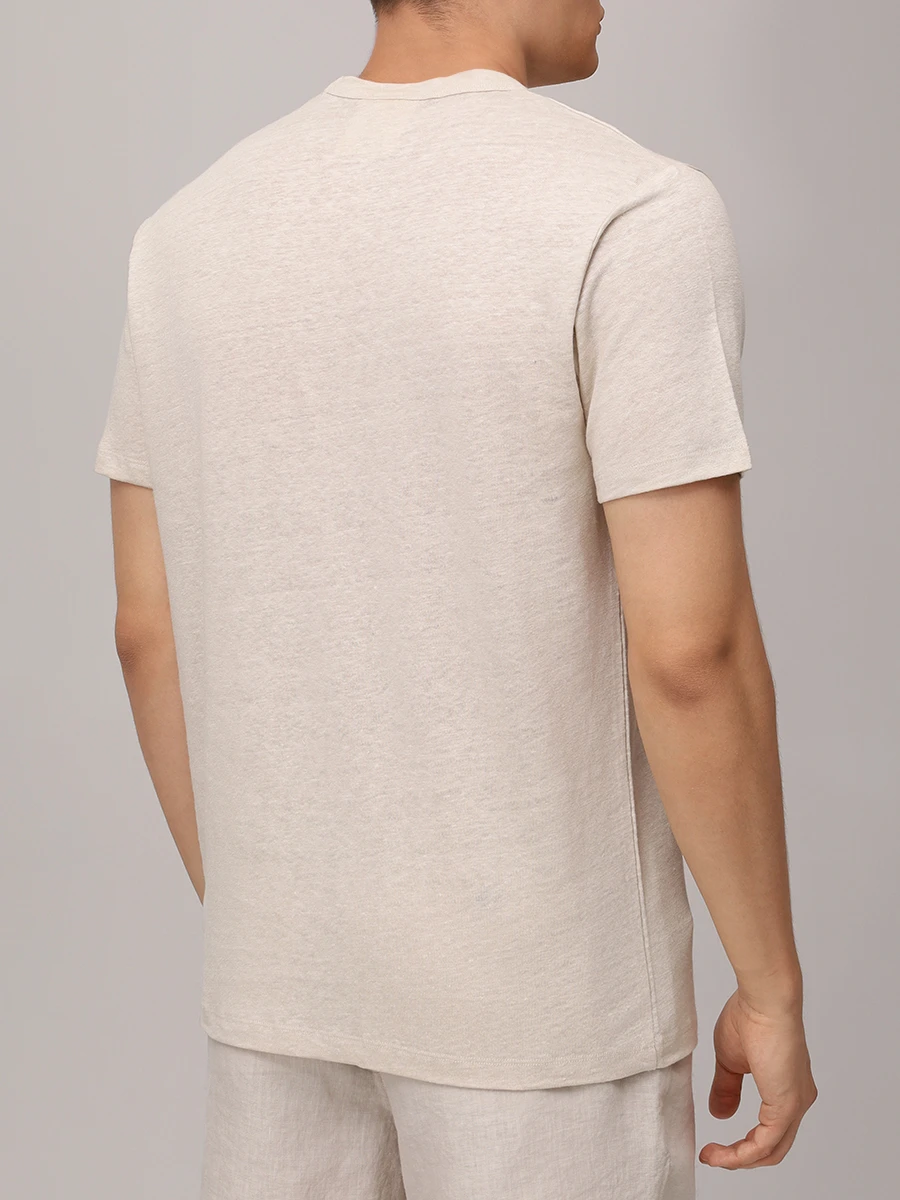 Футболка льняная MC2 SAINT BARTH ECSTASEA N - 10H GRAIN Бежевый  Фото 3