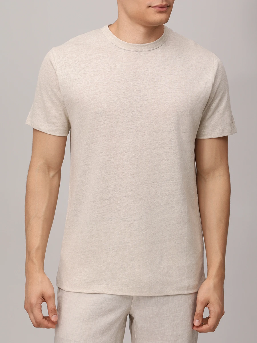 Футболка льняная MC2 SAINT BARTH ECSTASEA N - 10H GRAIN Бежевый  Фото 4