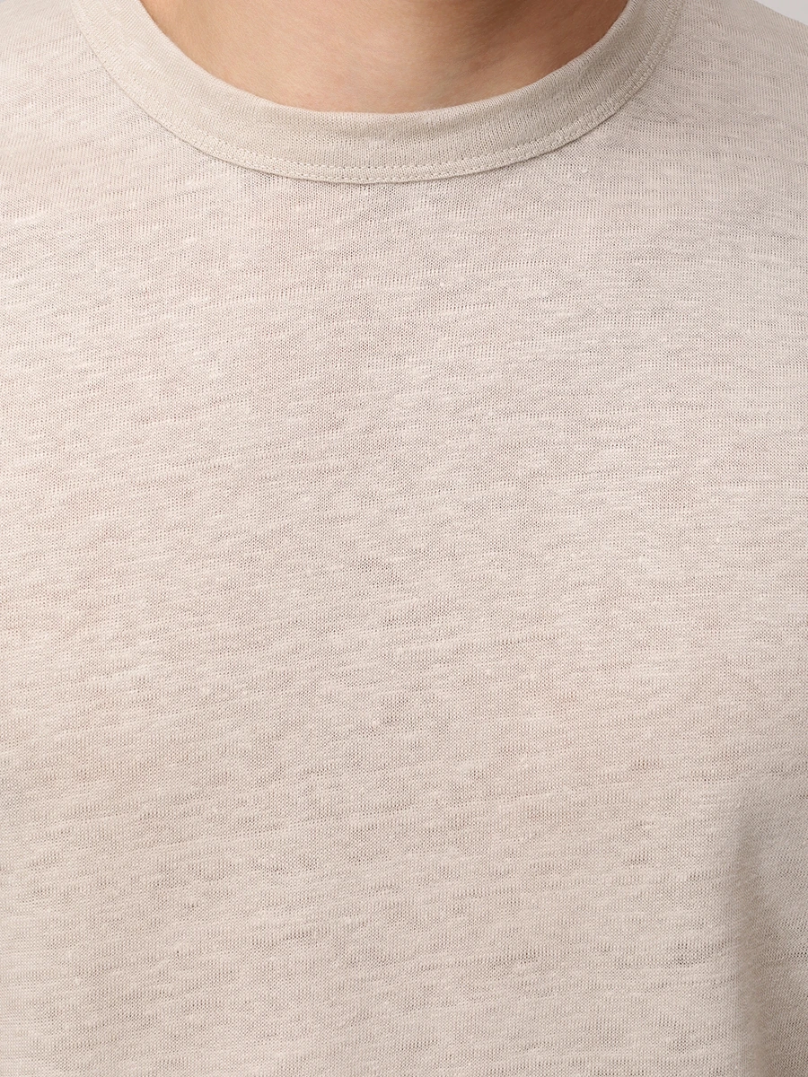 Футболка льняная MC2 SAINT BARTH ECSTASEA N - 10H GRAIN Бежевый  Фото 5