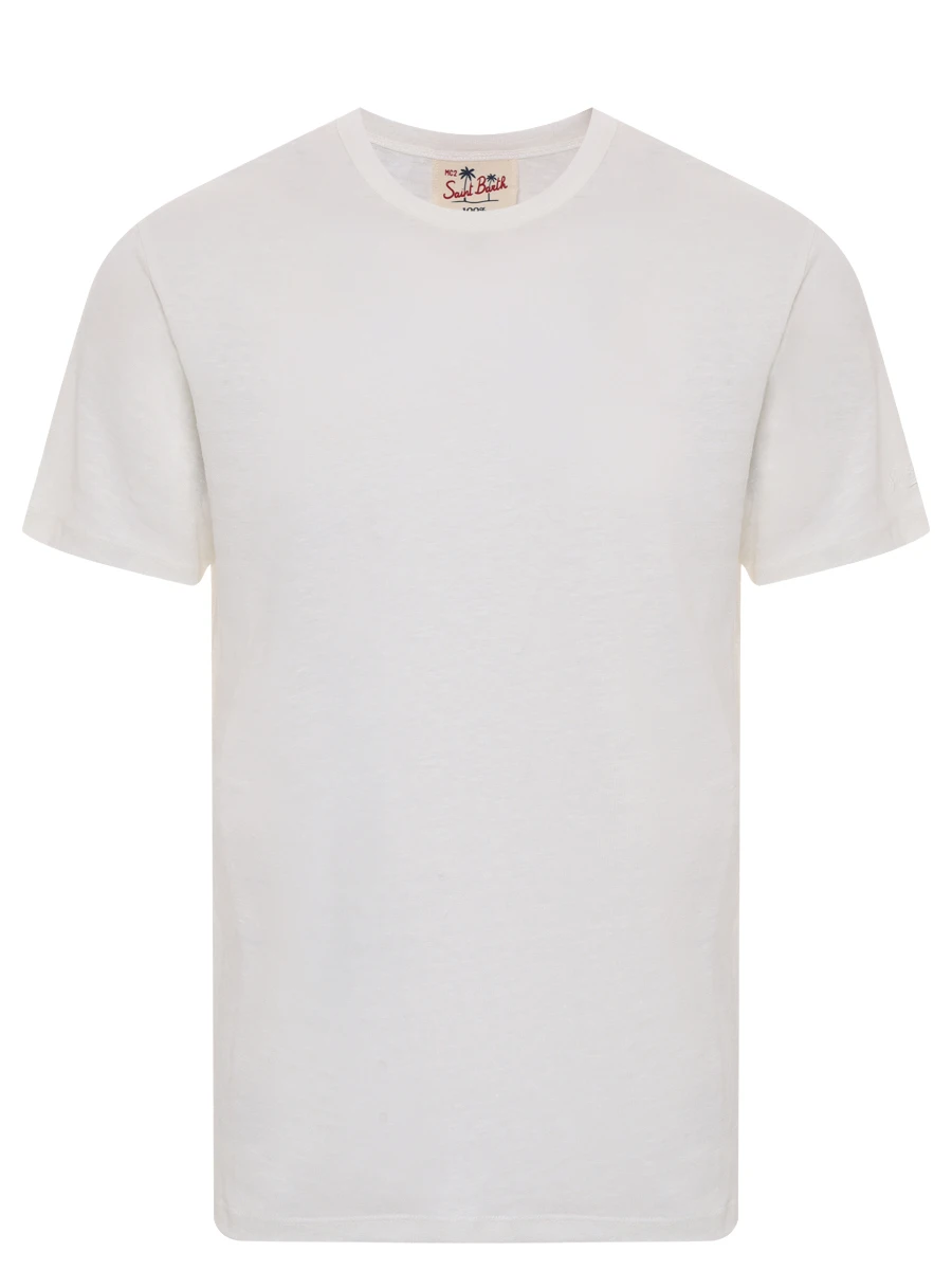 Футболка льняная MC2 SAINT BARTH ECSTASEA N - 01N WHITE Белый 