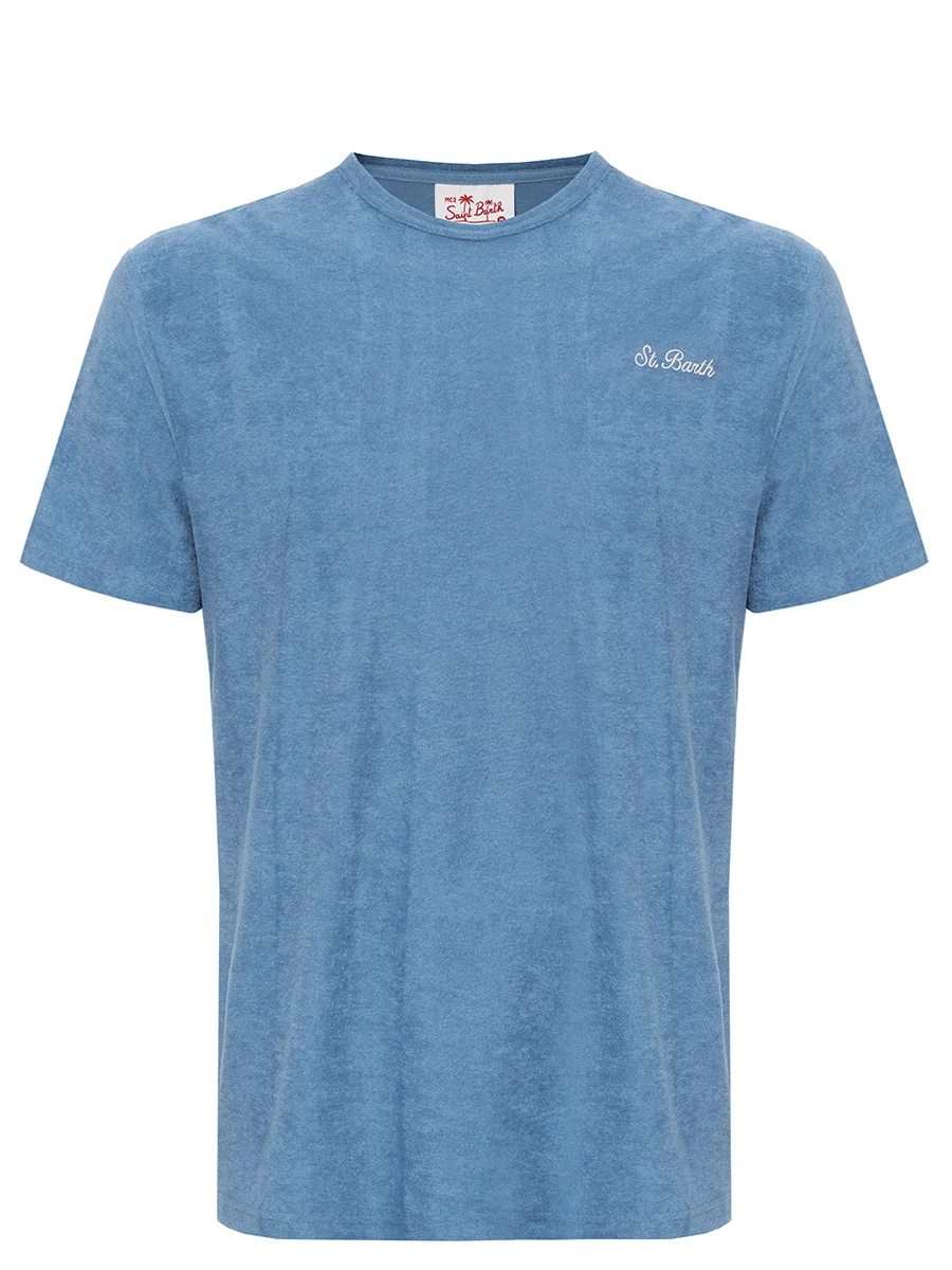 Футболка из лиоцелла и хлопка MC2 SAINT BARTH GARY - TERRY SB 33 EMB Синий 