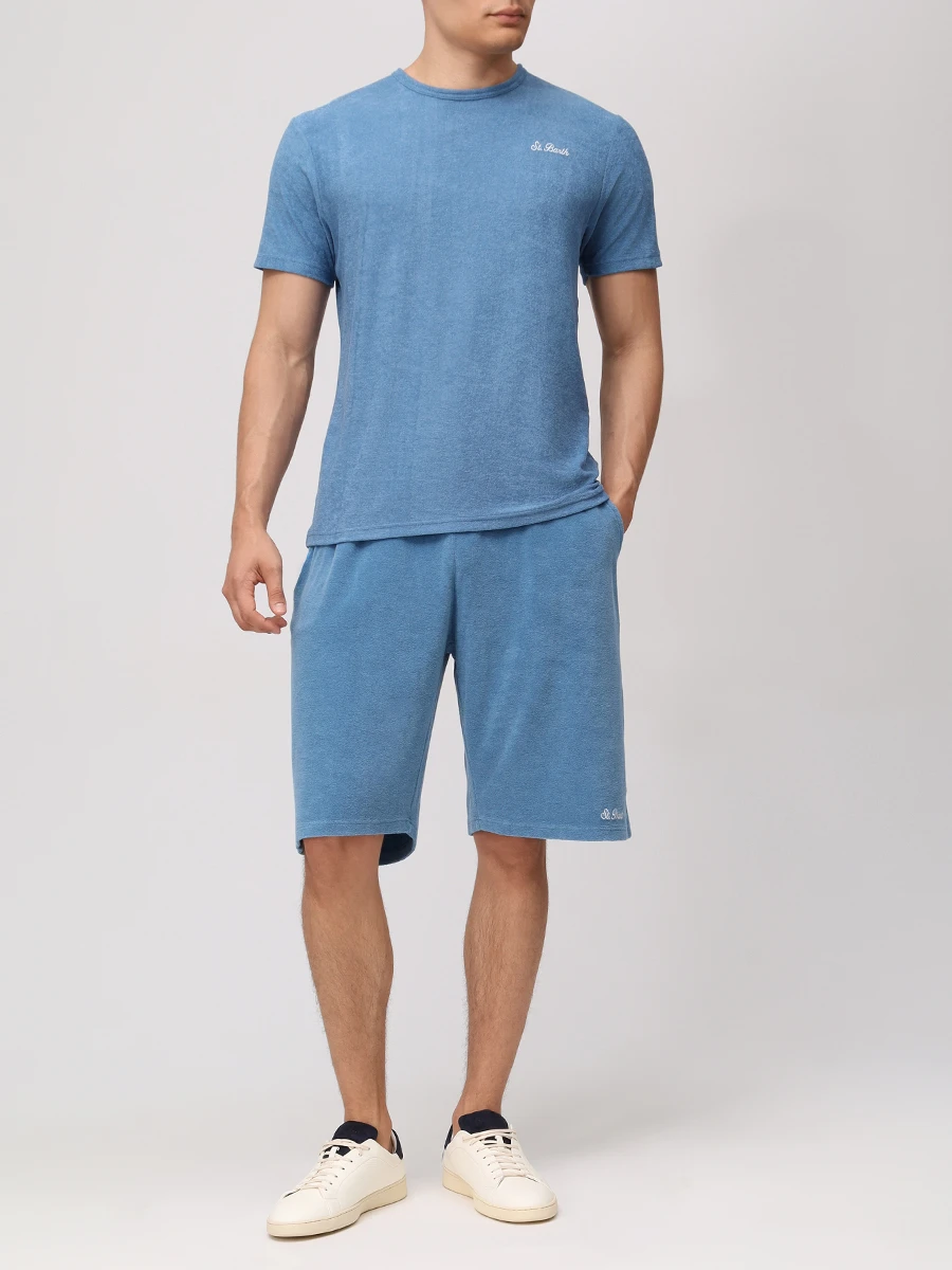 Футболка из лиоцелла и хлопка MC2 SAINT BARTH GARY - TERRY SB 33 EMB Синий  Фото 2