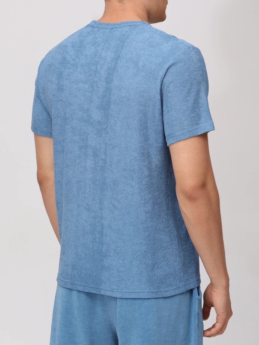 Футболка из лиоцелла и хлопка MC2 SAINT BARTH GARY - TERRY SB 33 EMB Синий  Фото 3