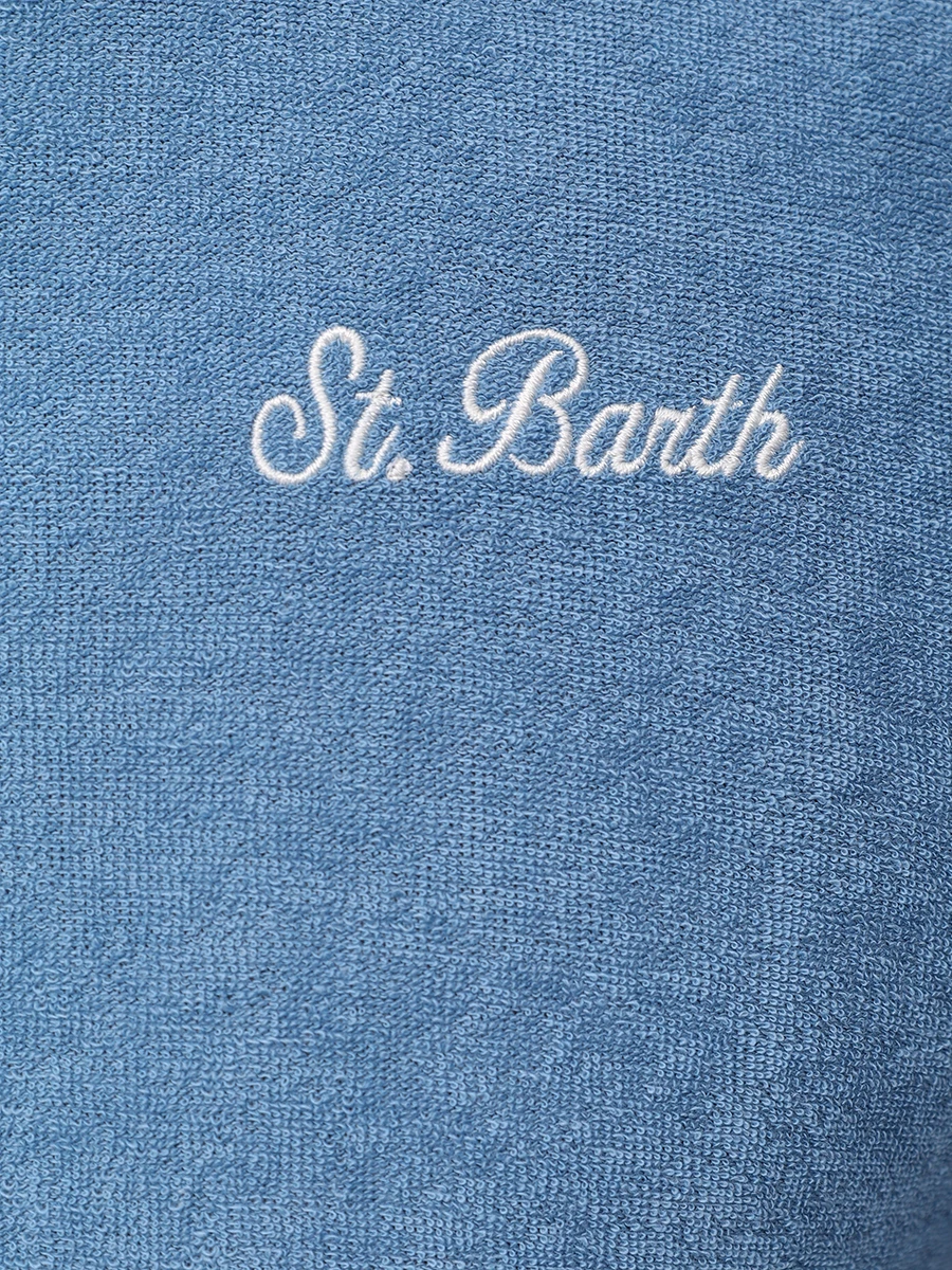 Футболка из лиоцелла и хлопка MC2 SAINT BARTH GARY - TERRY SB 33 EMB Синий  Фото 6