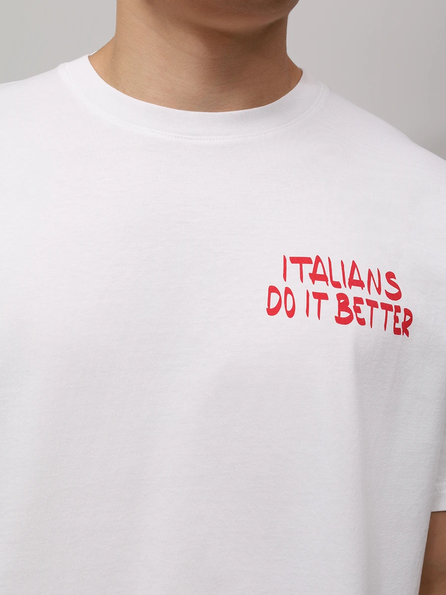 

Футболка хлопковая, Принт, TSHIRT MAN - ITALIANS DO IT BETTER 01N
