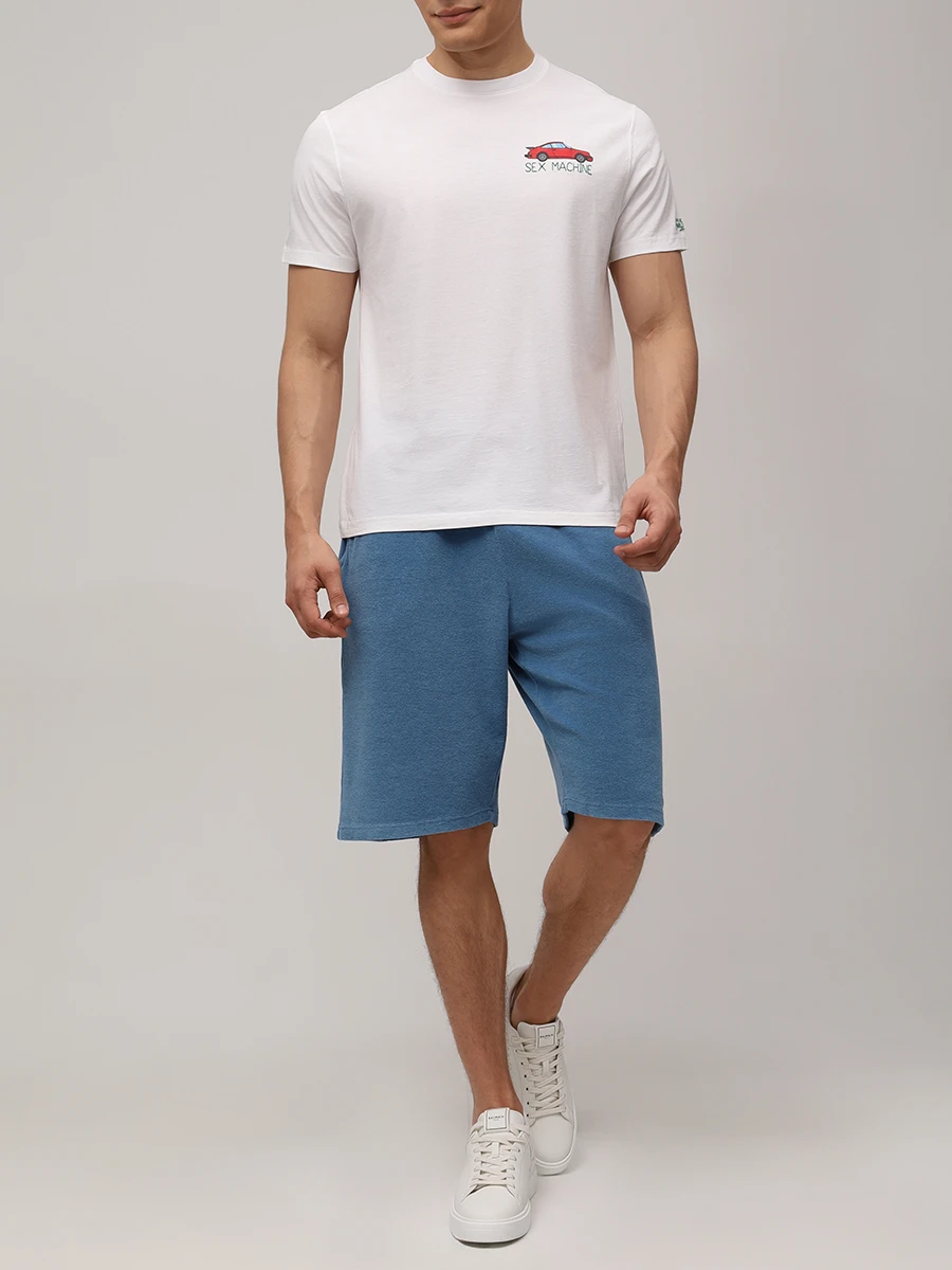 Футболка хлопковая MC2 SAINT BARTH TSHIRT MAN - SEX CAR 01N EMB Белый  Фото 2