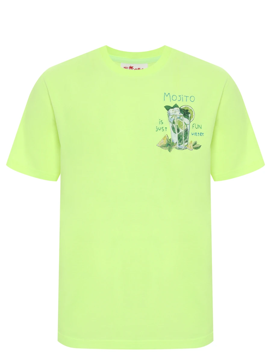 Футболка хлопковая MC2 SAINT BARTH TSHIRT MAN - MOJITO FUN 94 EMB Принт 