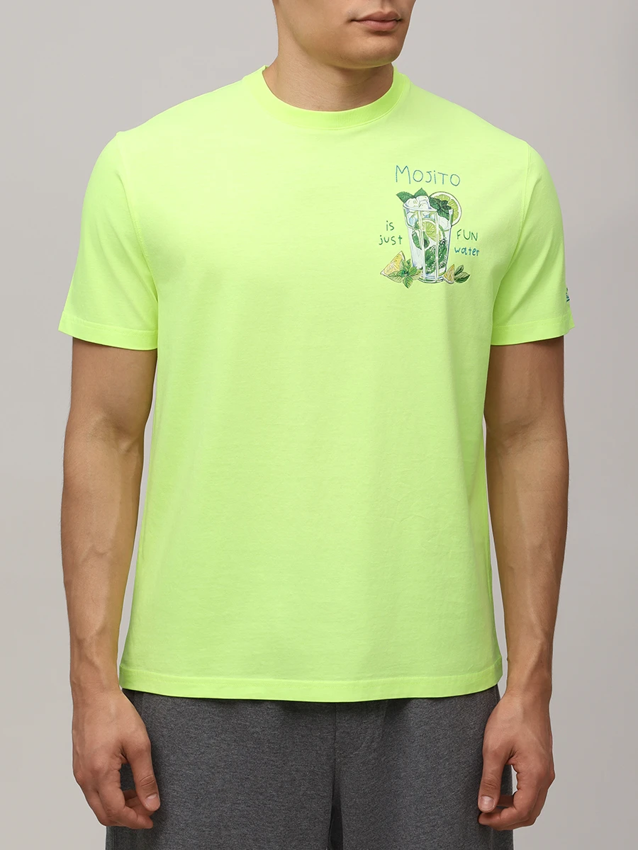 Футболка хлопковая MC2 SAINT BARTH TSHIRT MAN - MOJITO FUN 94 EMB Принт  Фото 4