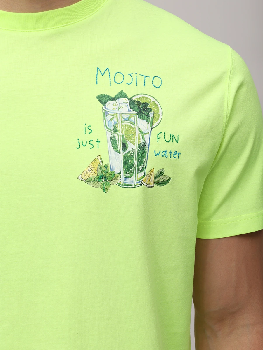 Футболка хлопковая MC2 SAINT BARTH TSHIRT MAN - MOJITO FUN 94 EMB Принт  Фото 5
