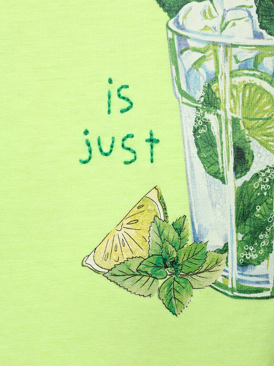 Футболка хлопковая MC2 SAINT BARTH TSHIRT MAN - MOJITO FUN 94 EMB Принт  Фото 6